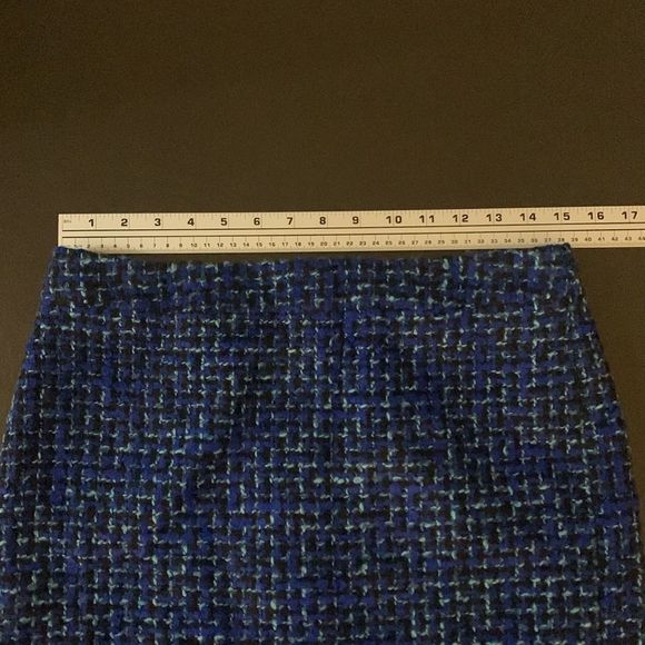 J. Crew mini skirt Shirttail Mini piped tweed blue and light blue cotton wool 4 - Picture 13 of 15